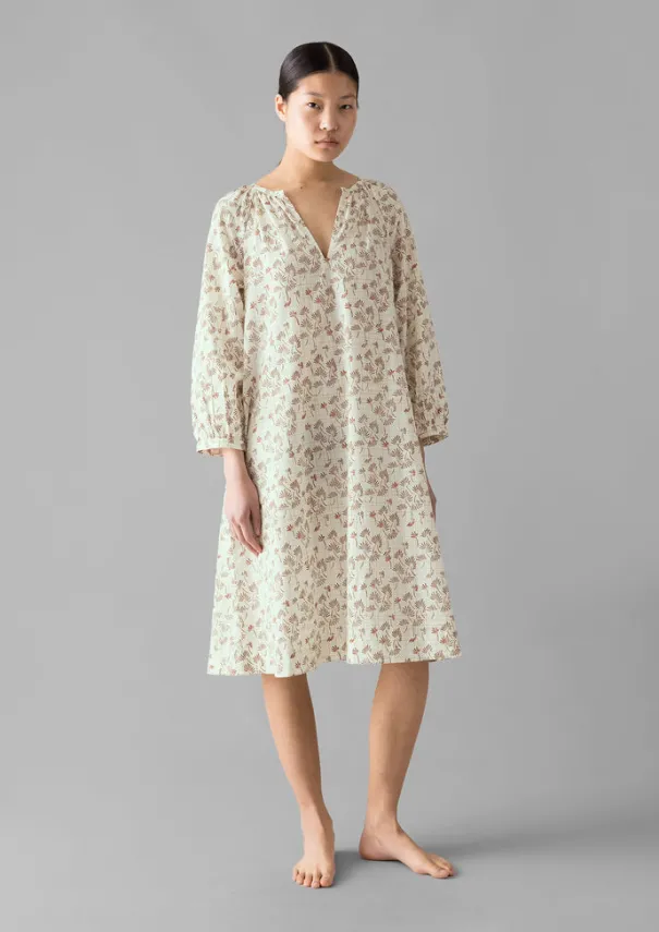Women TOAST Nightwear|Loungewear*Trellis Floral Block Print Nightdress