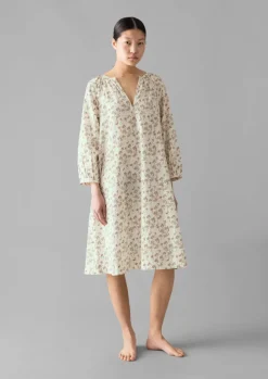 Women TOAST Nightwear|Loungewear*Trellis Floral Block Print Nightdress