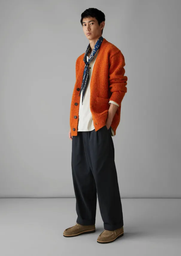 TOAST Knitwear*V-Neck Donegal Wool Cardigan