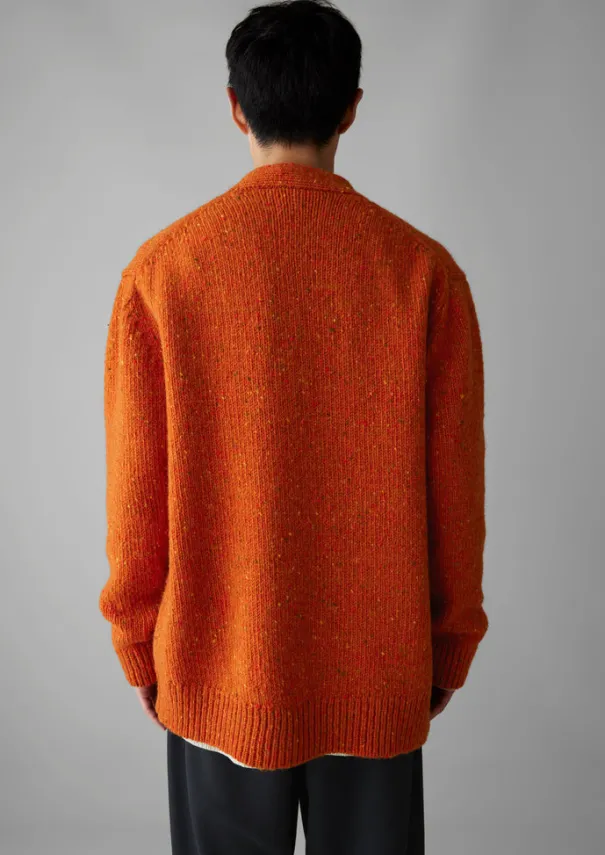 TOAST Knitwear*V-Neck Donegal Wool Cardigan