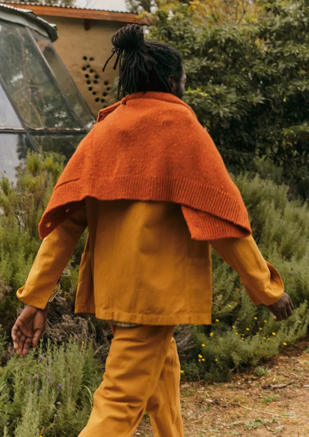 TOAST Knitwear*V-Neck Donegal Wool Cardigan