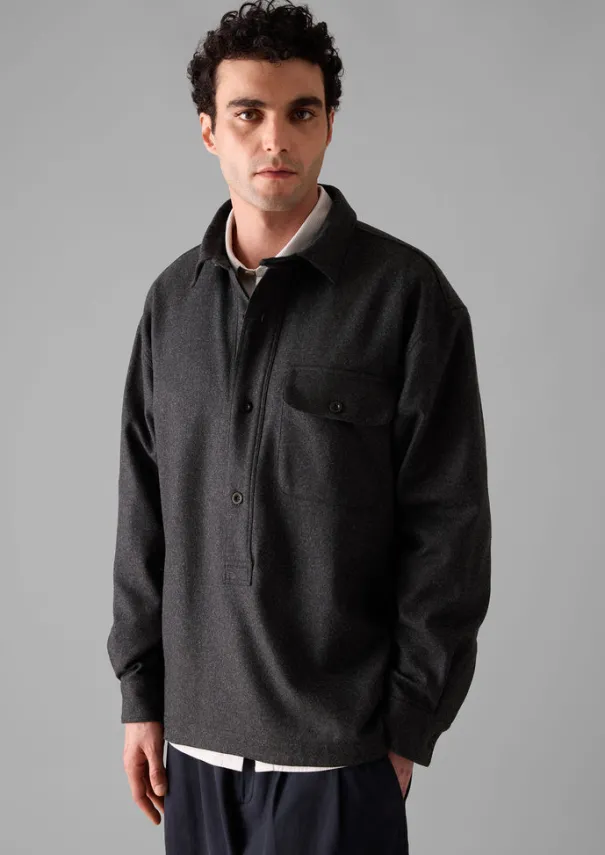 TOAST Shirts*Wool Cashmere Overshirt