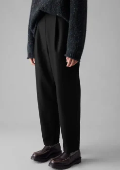 Women TOAST Trousers*Wool Flannel Pleat Front Trousers